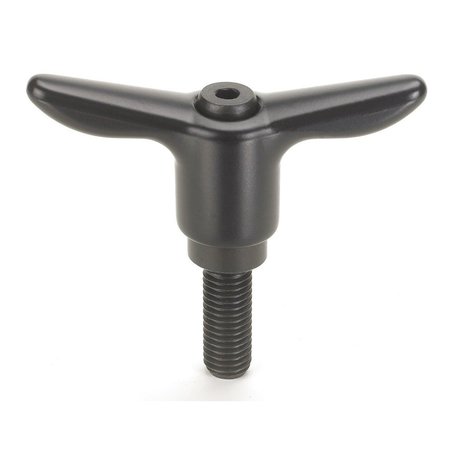 MORTON Adjustable Handle, T-Handle Design, Cast Zinc, 1/2"-13 x 2.48" Steel External Thread, 3.62" Handle Diameter TH-310